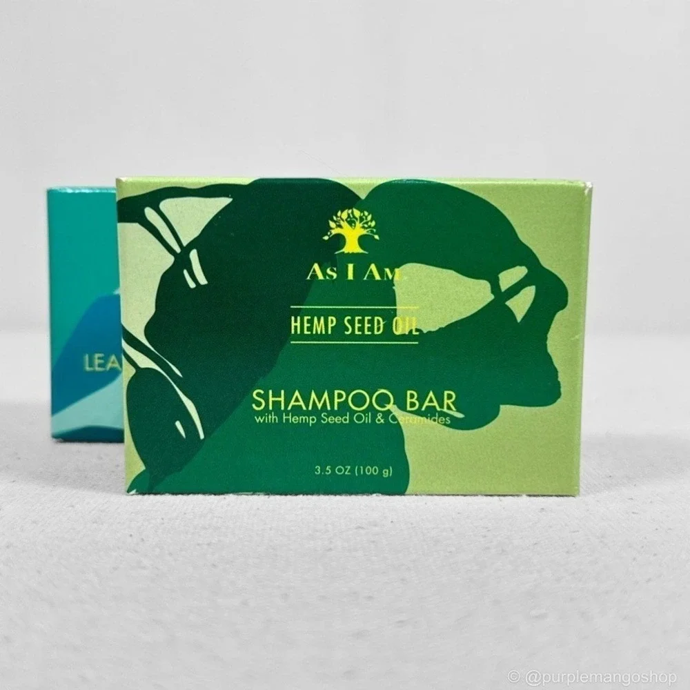 As I Am Hemp Seed Oil Shampoo‎ Bar & Leave-In Conditioner Bar Set | Natural Hair